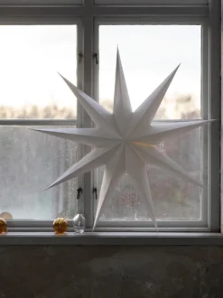 Aino 100 – Adventsstjärna i vitt papper, 100 cm