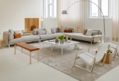 Anagram Sofa 220cm schäslong Bordeaux modulsoffa