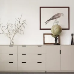 Aoko byrå dubbel beige