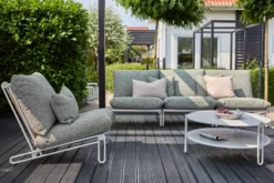 Blixt loungefåtölj Light Grey/Teddy Verde