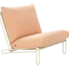 Blixt loungefåtölj – Pearl White / Teddy Orange