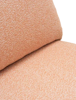 Blixt loungefåtölj – Pearl White / Teddy Orange