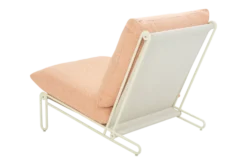 Blixt loungefåtölj – Pearl White / Teddy Orange