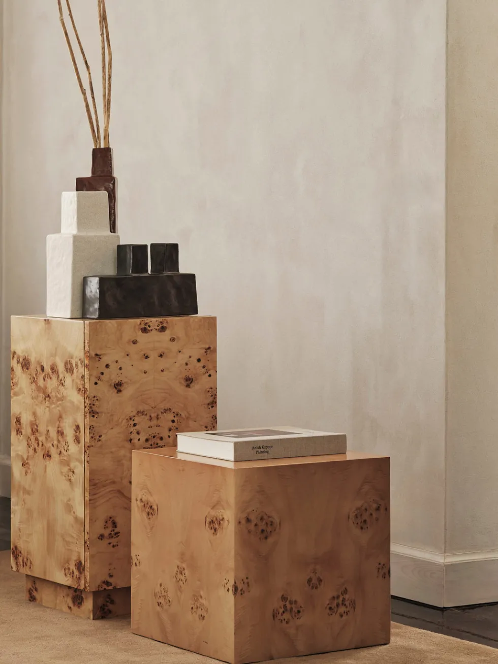 Burl Cube Sidobord – Naturell