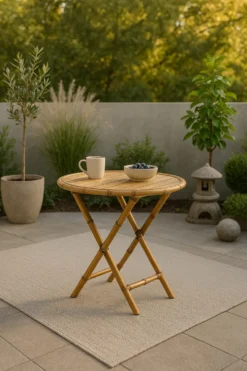 Cane Cafebord ⌀80 Nature