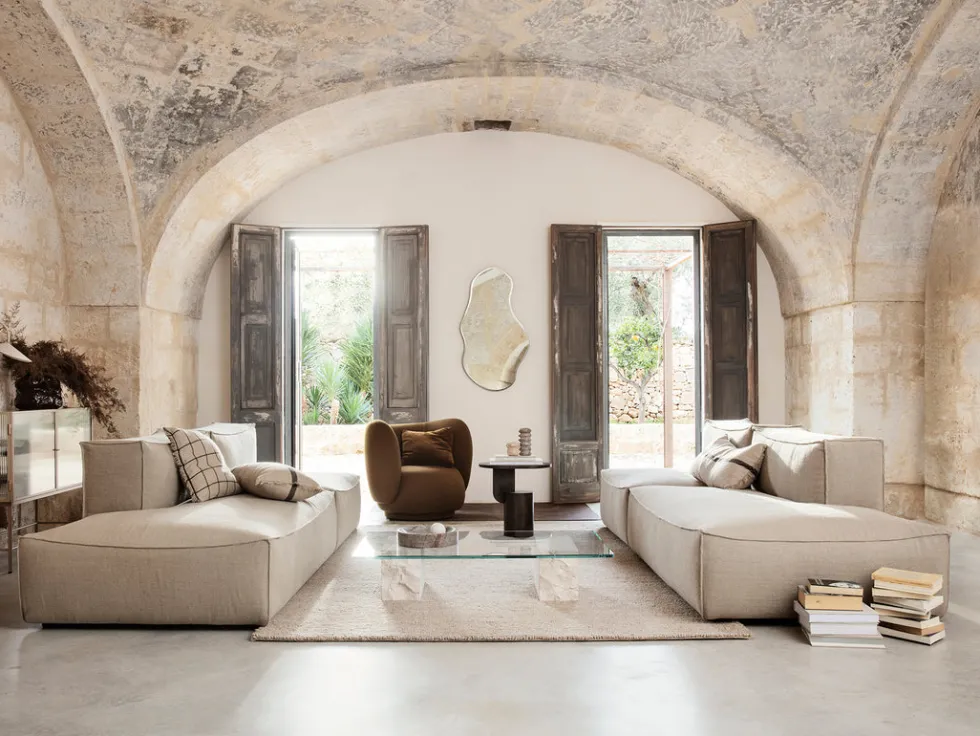 Catena Open R L301 Rich Linen – Natural Soffa