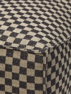 Catena Pouf Rec L501 Check – Sand/Svart Fotpall