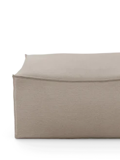 Catena Pouf Sq S500 Bomull L – Naturlig Fotpall