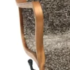 Chic fåtölj med pall i fårskinn Drake