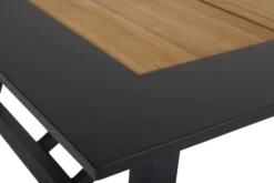 Chios 175×100 H73 svart/teak matbord