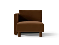 Dase Chaise Lo L Rich Velvet – Brun Soffa