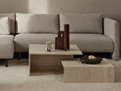 Distinct Grande Duo soffbord – Travertin