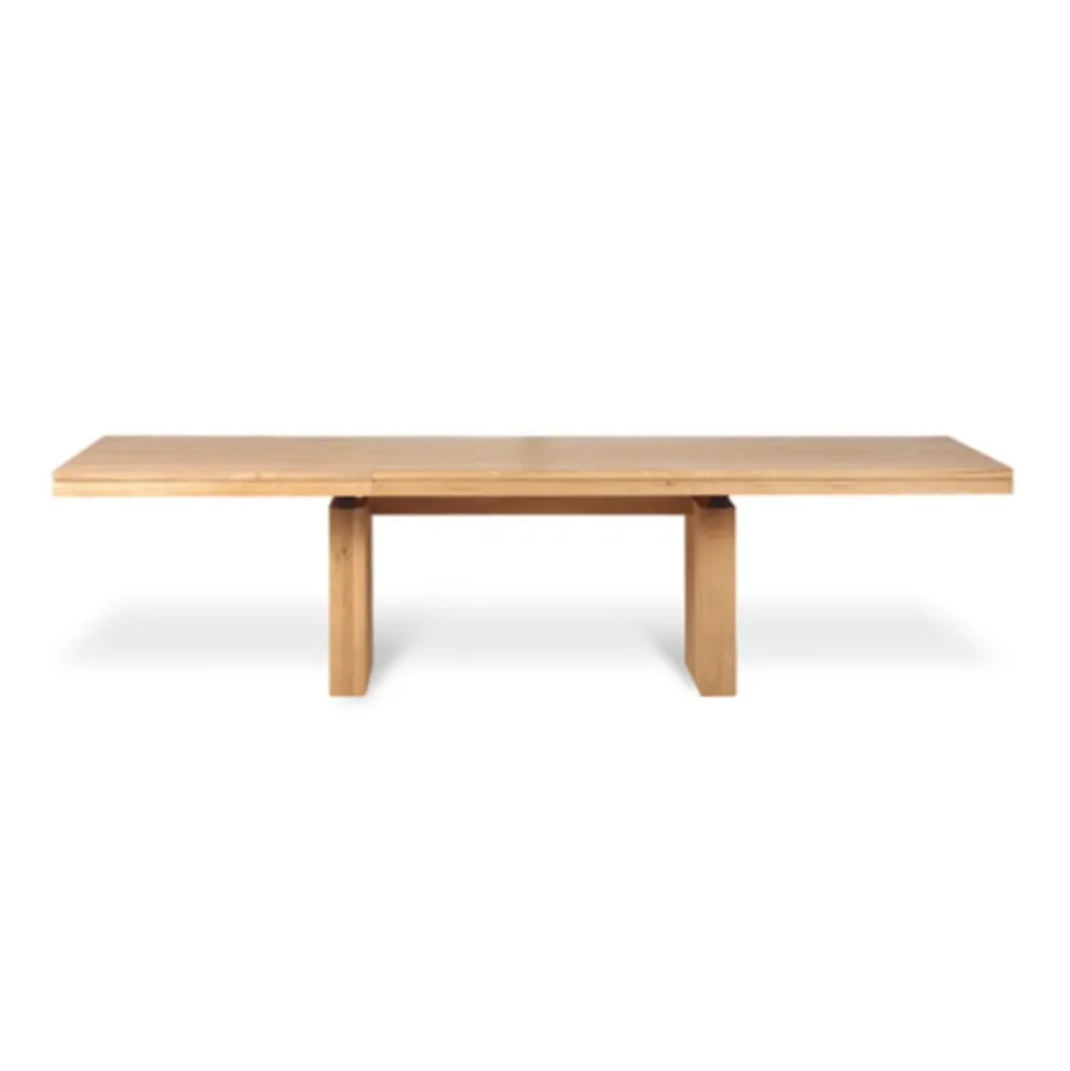 Double extendable dining table