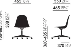 Eames Plastic Side Chair PSCC konferensstol