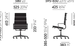 Eames Soft Pad Chair EA 219 kontorsstol
