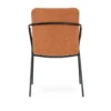 EVO stol cognac PU, svarta metall ben