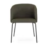 FAB Stol tyg Agnes brun/ben svart metall