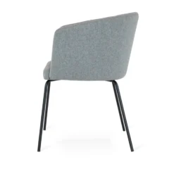 FAB Stol tyg Agnes grå/ben svart metall