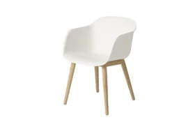 Fiber armchair wood base