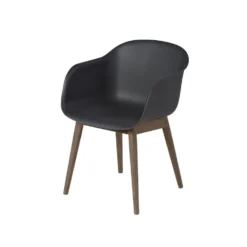 Fiber armchair wood base