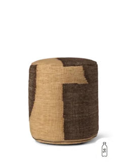 Forene Cylinder Puff – Tan/choklad