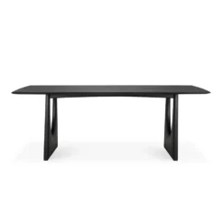 Geometric dining table black