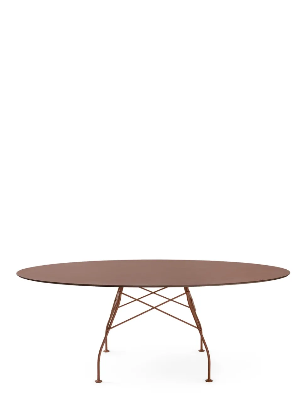 Glossy Ovalt utebord 192x118cm