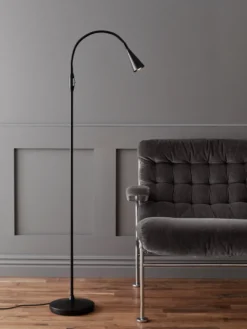 Golvlampa Ledro höjd 101,5-124cm mattsvart