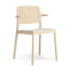 Grace stapelbar karmstol med klädd sits