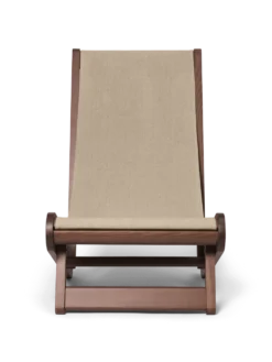 Hemi Lounge Chair – Mörkbetsad/Naturlig