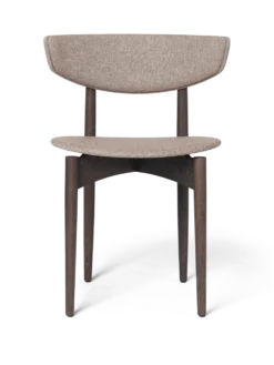 Herman Dining Wo Uph Main Line Lin – Mörkbetsad bok/kaffe Stol