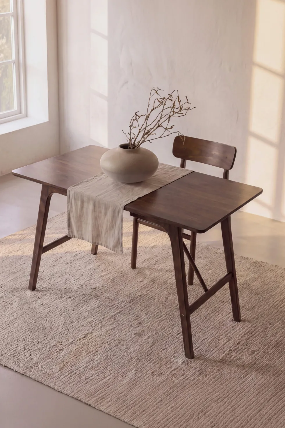 Kaseidon Rektangulära Matbord 120×80 Mörkbrun
