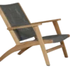 Kira relax teak/grå loungefåtölj