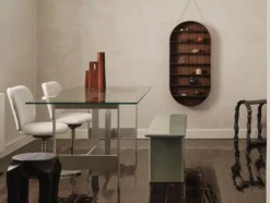 Lager Matbord – 90 x 200 – Glas/Aluminium