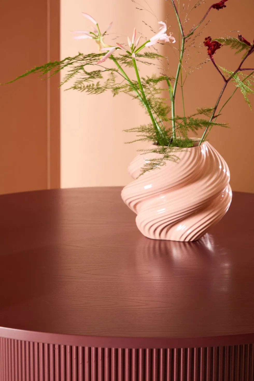 Lenox Runda Matbord ⌀110 Vinröd