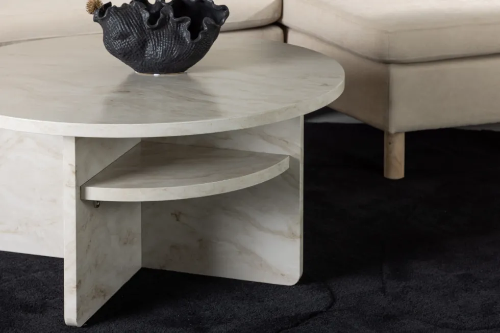Ålesund Soffbord ⌀85 Beige