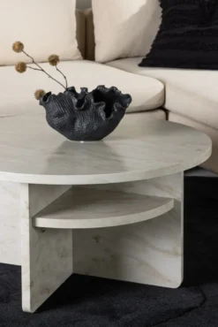 Ålesund Soffbord ⌀85 Beige