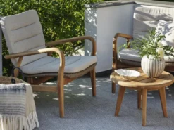 Lilja natur/natur loungefåtölj