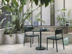 Linear Steel Café Bord Ø 70 h: 105 cm