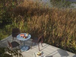 Linear Steel Café Bord Ø 70 höjd: 73 cm