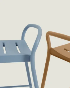 Linear stål barstol