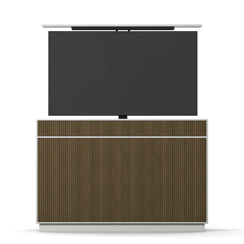 Line Burned Walnut TV Lift 65″