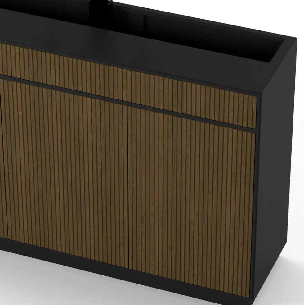 Line Burned Walnut TV Lift 65″