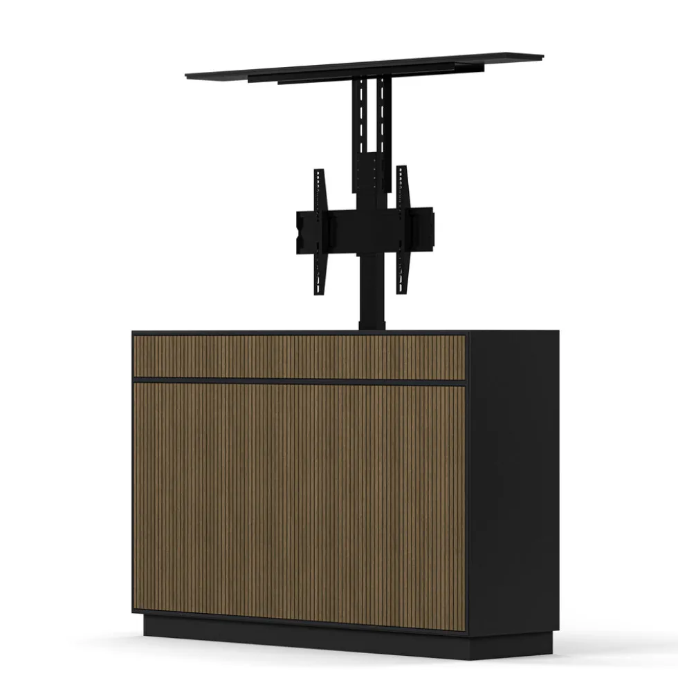 Line Burned Walnut TV Lift 65″