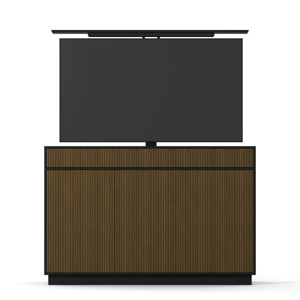 Line Burned Walnut TV Lift 65″