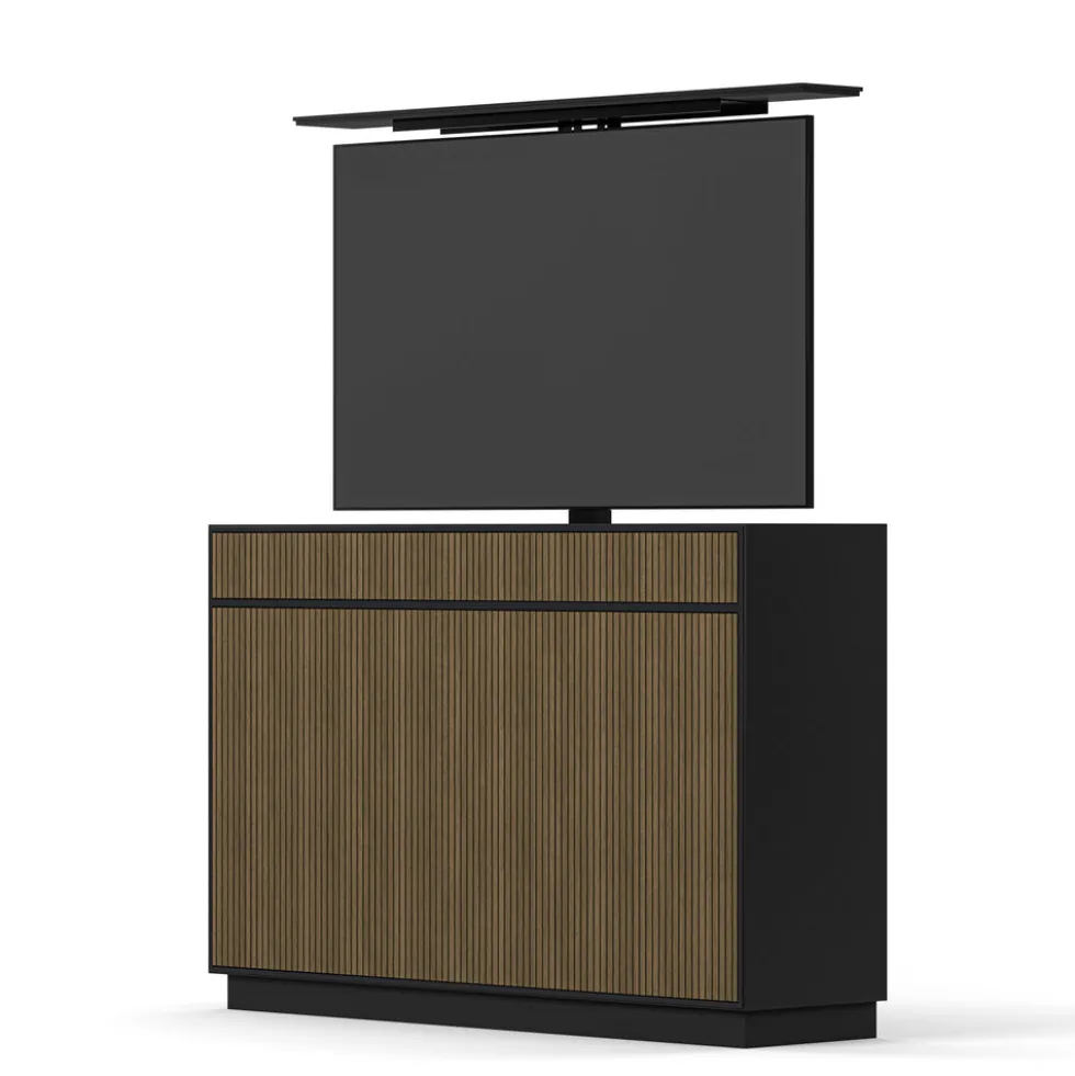 Line Burned Walnut TV Lift 65″