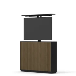 Line Burned Walnut TV Lift Slim 55″ med hjul/sockel 135Wx25Dx98H