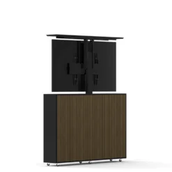Line Burned Walnut TV Lift Slim 55″ med hjul/sockel 135Wx25Dx98H