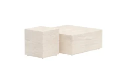 Lissabon Sidobord 40 x 40 x 45 Beige + Sidobord 80 x 80 x 35 Beige