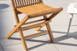 Lyon utegrupp i teak – ovalt matbord med 6 stolar